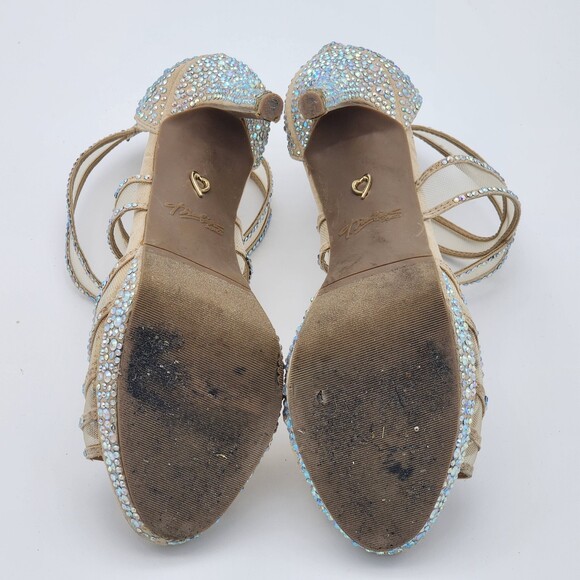 Thalia Sodi Ceara Rhinestone Peep Toe Pumps Size 7 - Picture 7 of 14